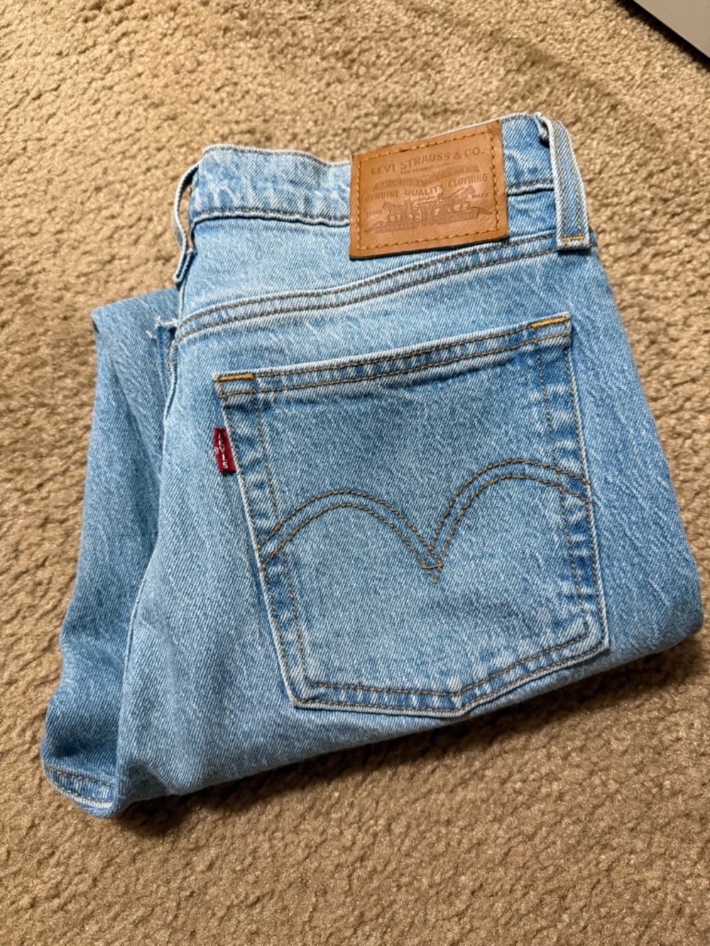 Levi's Wedgie Straight Blue Jeans